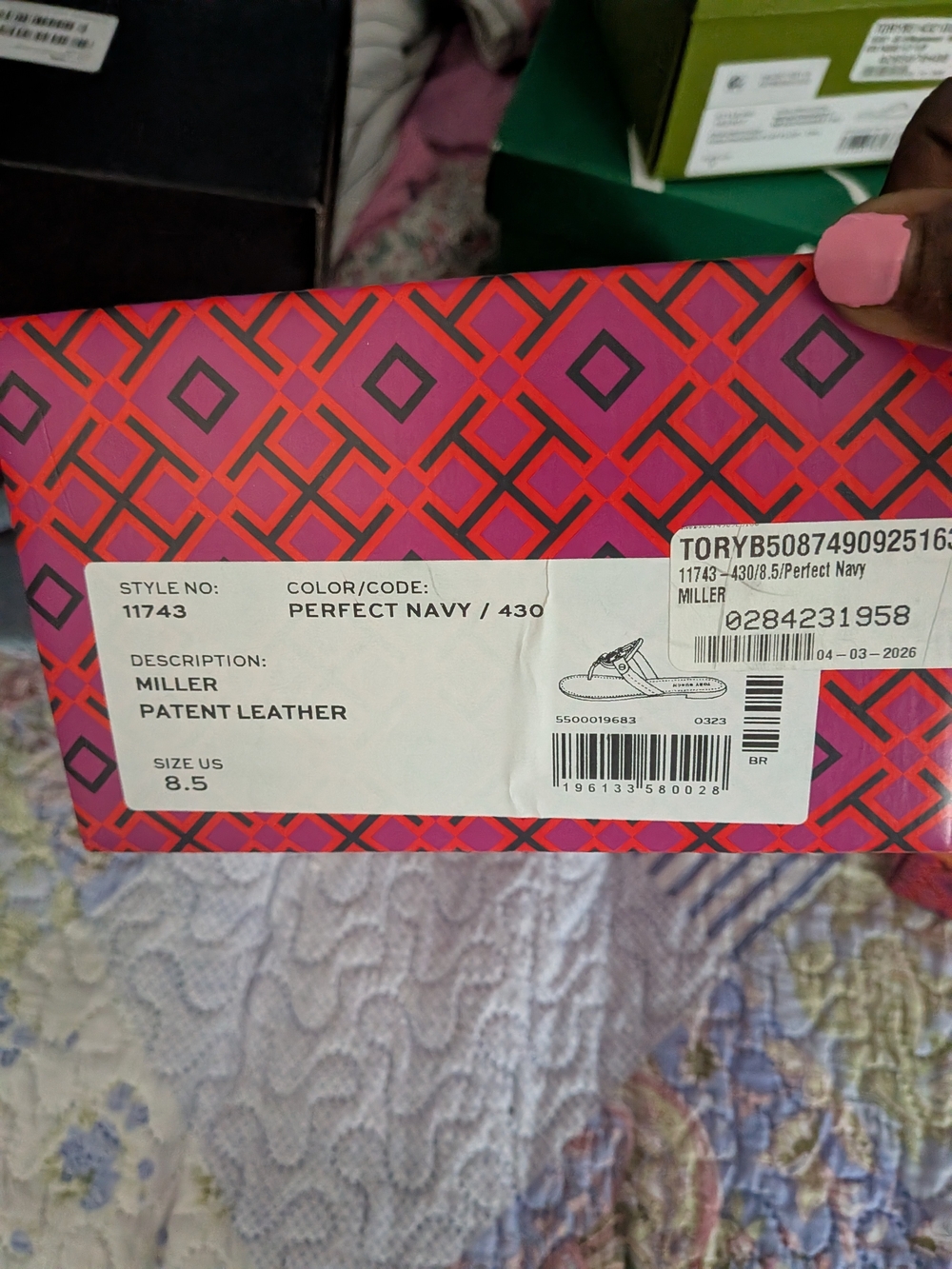 Tory Burch Miller Patent Leather Flats in Perfect Navy